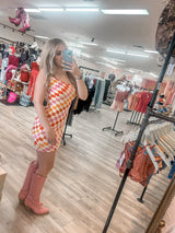 Color Babe Checkered Dress