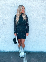 Midnight Stars Wrap Dress