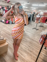 Color Babe Checkered Dress
