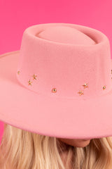 Star Studded Flat Brim Hat