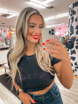 Midnights Sequin Crop Top