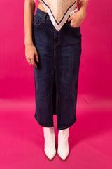 Coastal Dark Cowgirl Denim Skirt