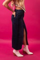 Coastal Dark Cowgirl Denim Skirt