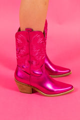 Fuschia Shortie Cowgirl Boots