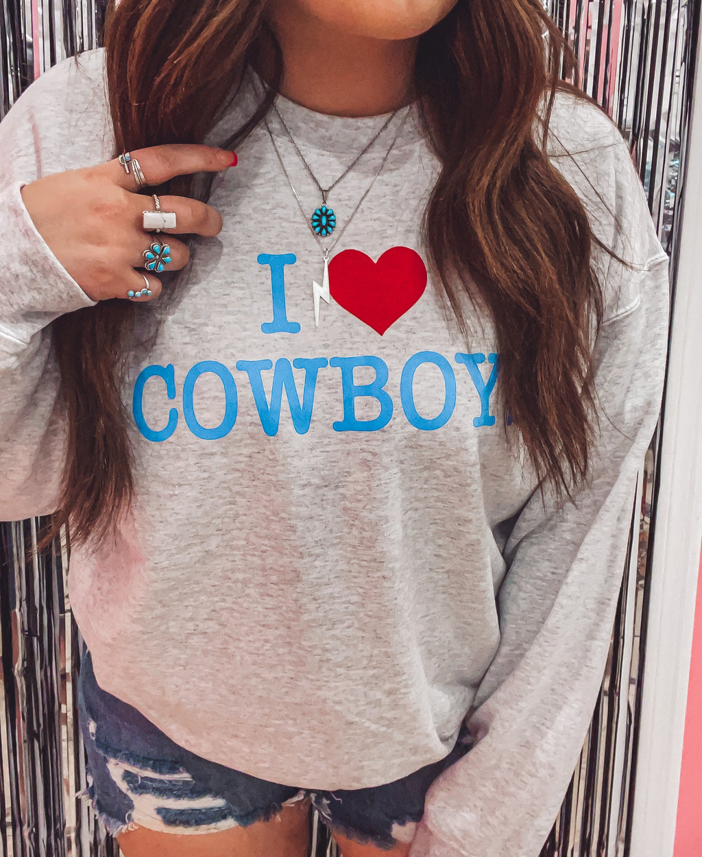 I LOVE COWBOYS SWEATSHIRT