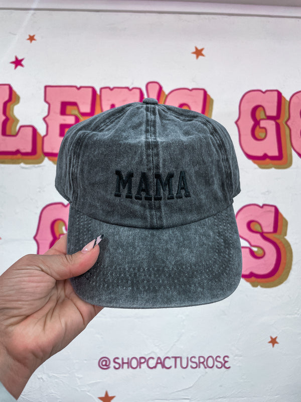 Mama Embroidered Snap Back Hat