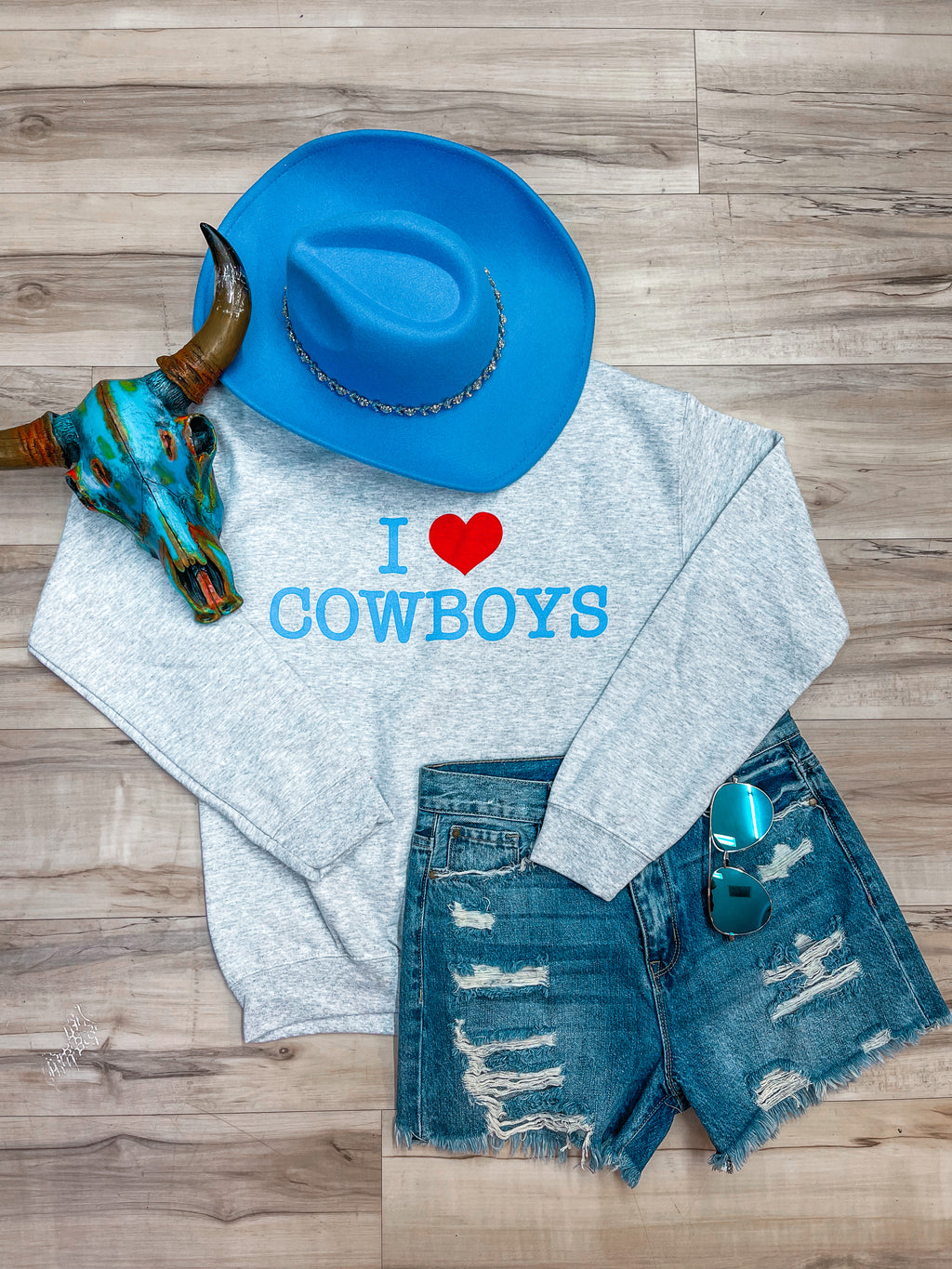 I LOVE COWBOYS SWEATSHIRT