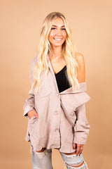 The Shania Ribbed Shacket