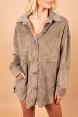 The Shania Ribbed Shacket