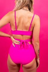Wrap Around Fuchsia Bikini Swimsuit