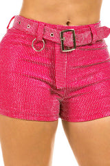 Showtime Fuchsia Stud Shorts