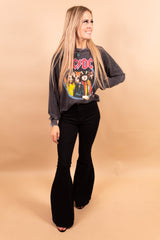 Recycled Karma AC/DC Acidwash Sweatshirt Top