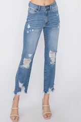 Whiskey Glasses Denim Mom Jeans