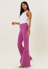 Purple Color Pop Denim Flares
