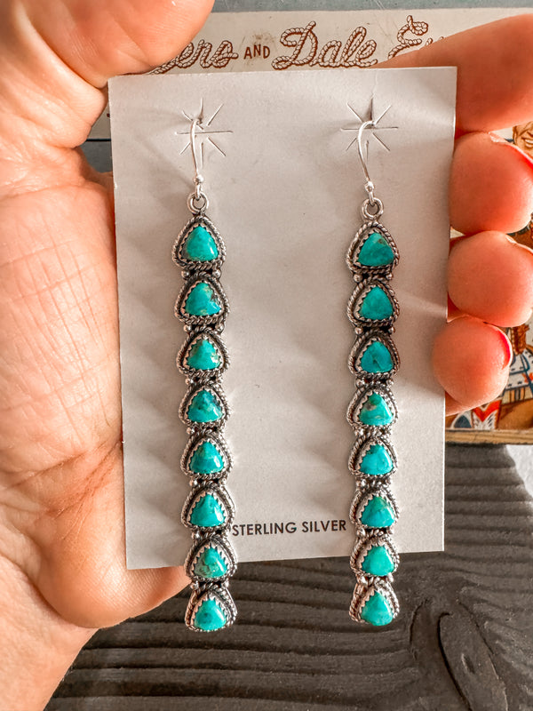 Linedrop Kingman Turquoise Earrings