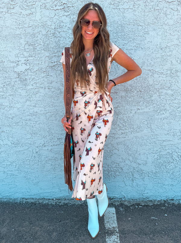 Saddle Up Maxi Dress