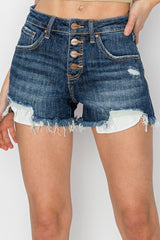 Button Babe Denim Shorts