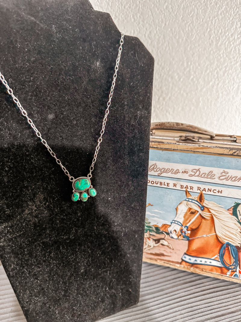 SS Kingman Turquoise Trio Necklace