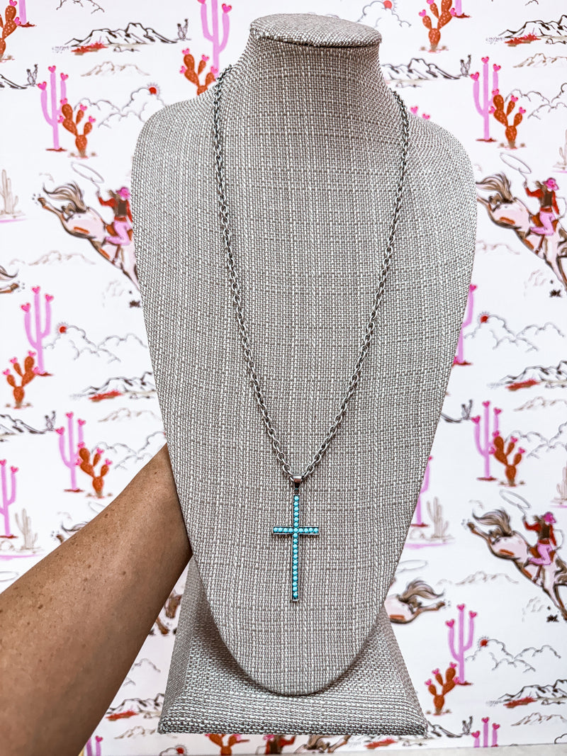 Turquoise Cross Necklace