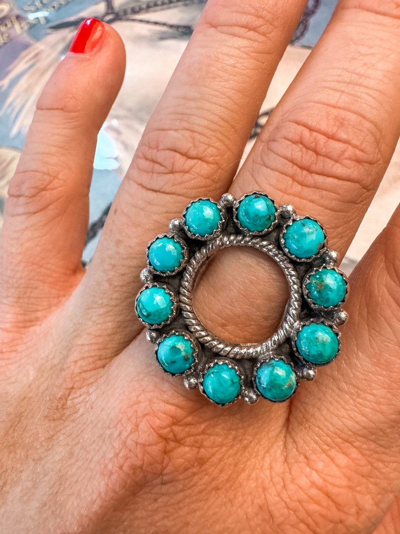 Round Turquoise Ring