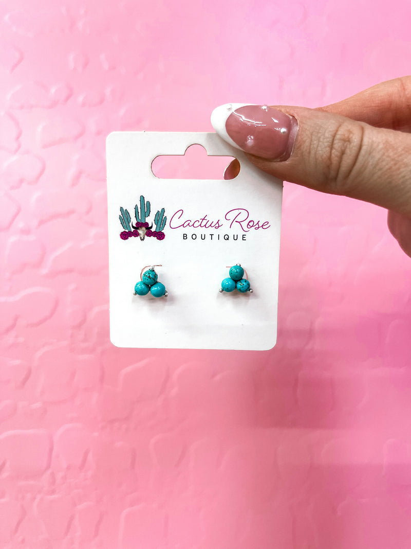 Tiny Trio Stud Earrings