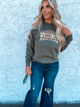 Rodeo Embroidered Crew Neck Top
