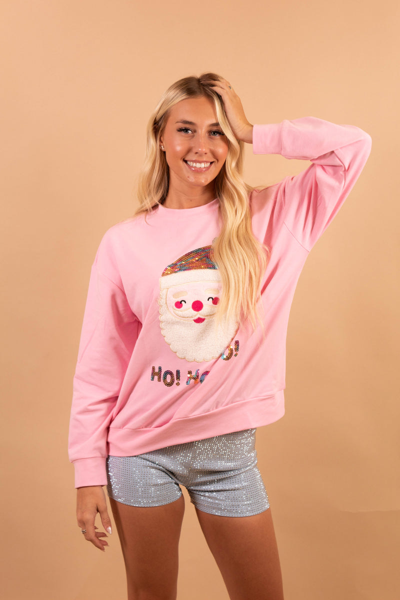 Santa Pink Sweatshirt Top