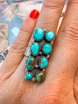 Turquoise Bar Adjustable Ring