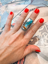 Spiny Turquoise Adjustable Ring