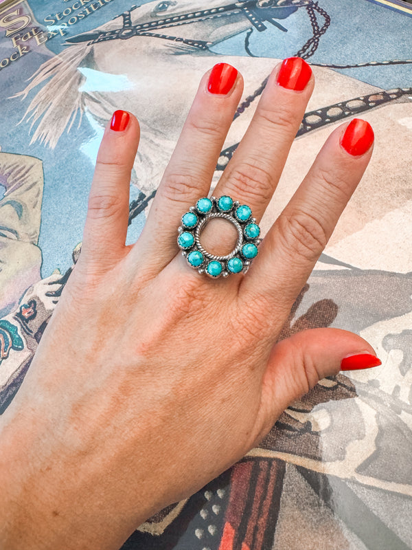 Round Turquoise Ring