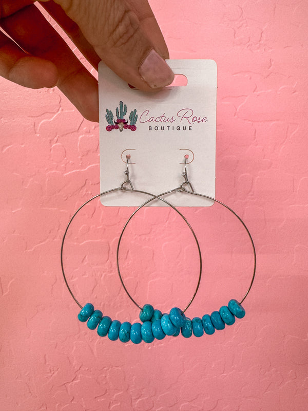 Blue Bayou Hoop Earrings