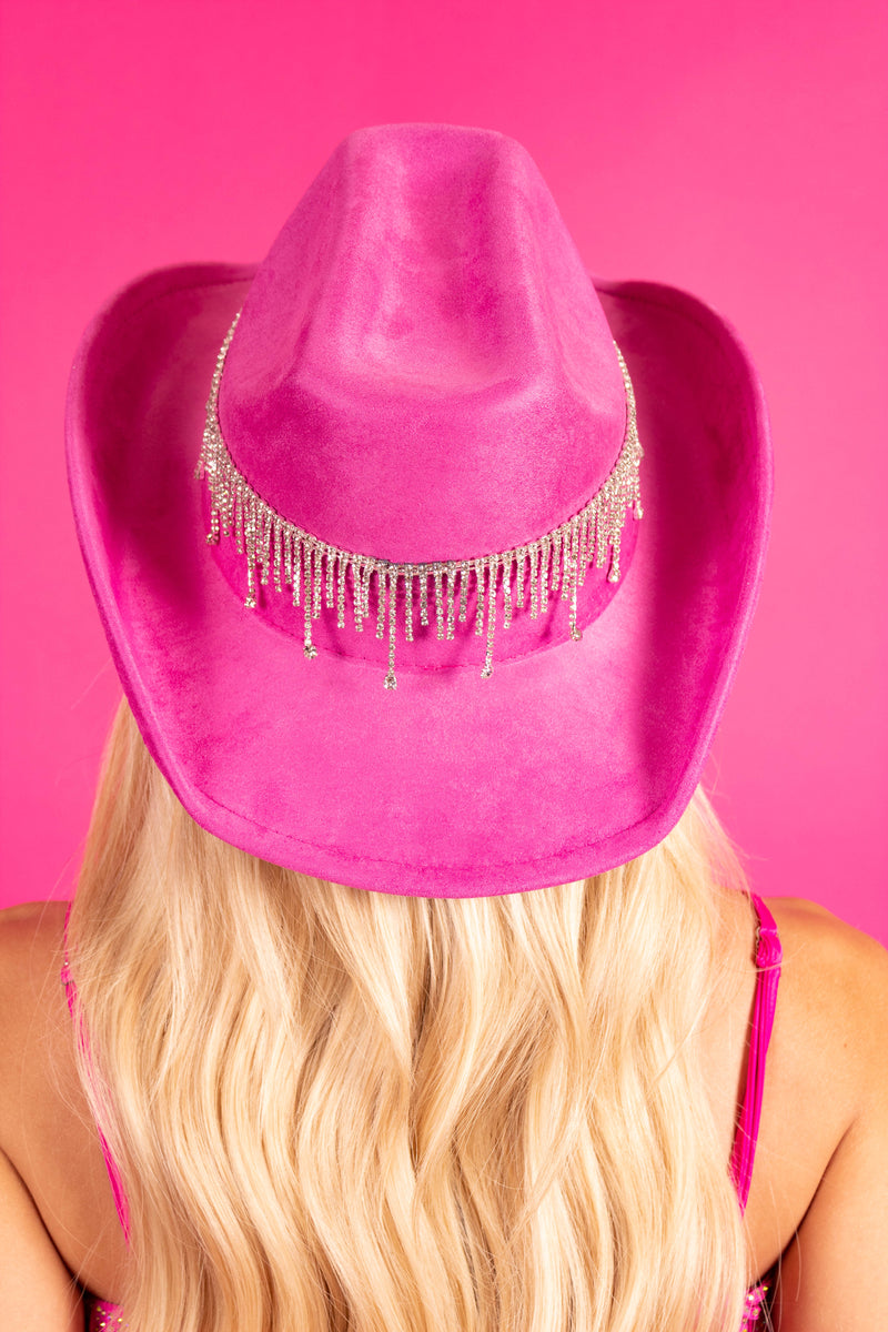 Pink Cowgirl Hat - Adjustable Felt Cowboy Hat for France