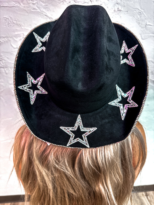 Midnight Stars & Glam Cowboy Hat