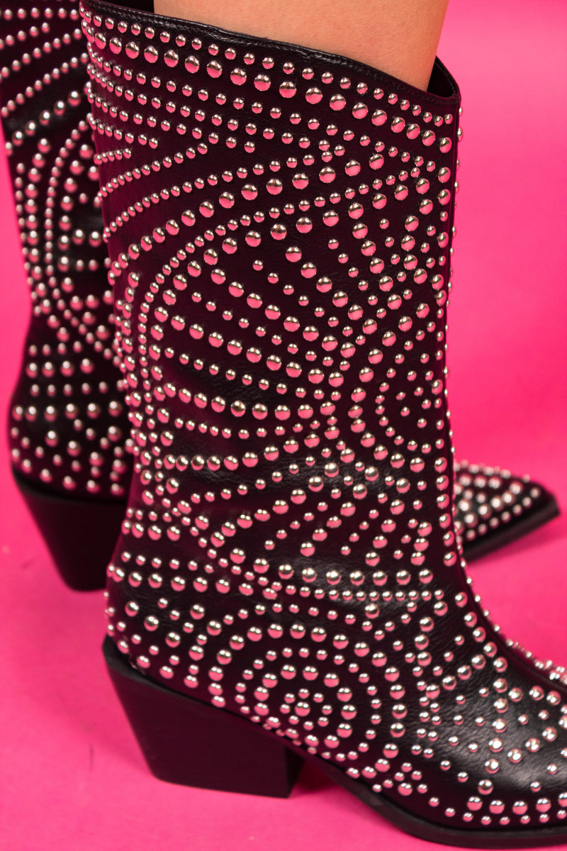 Midnight Stagecoach Studded Boots
