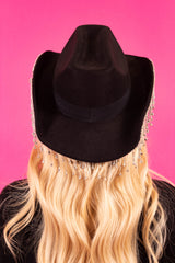 Midnight Rhinestone Drippin Cowgirl Hat
