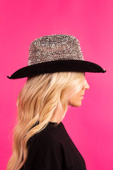 Black & Silver Sequin Hat