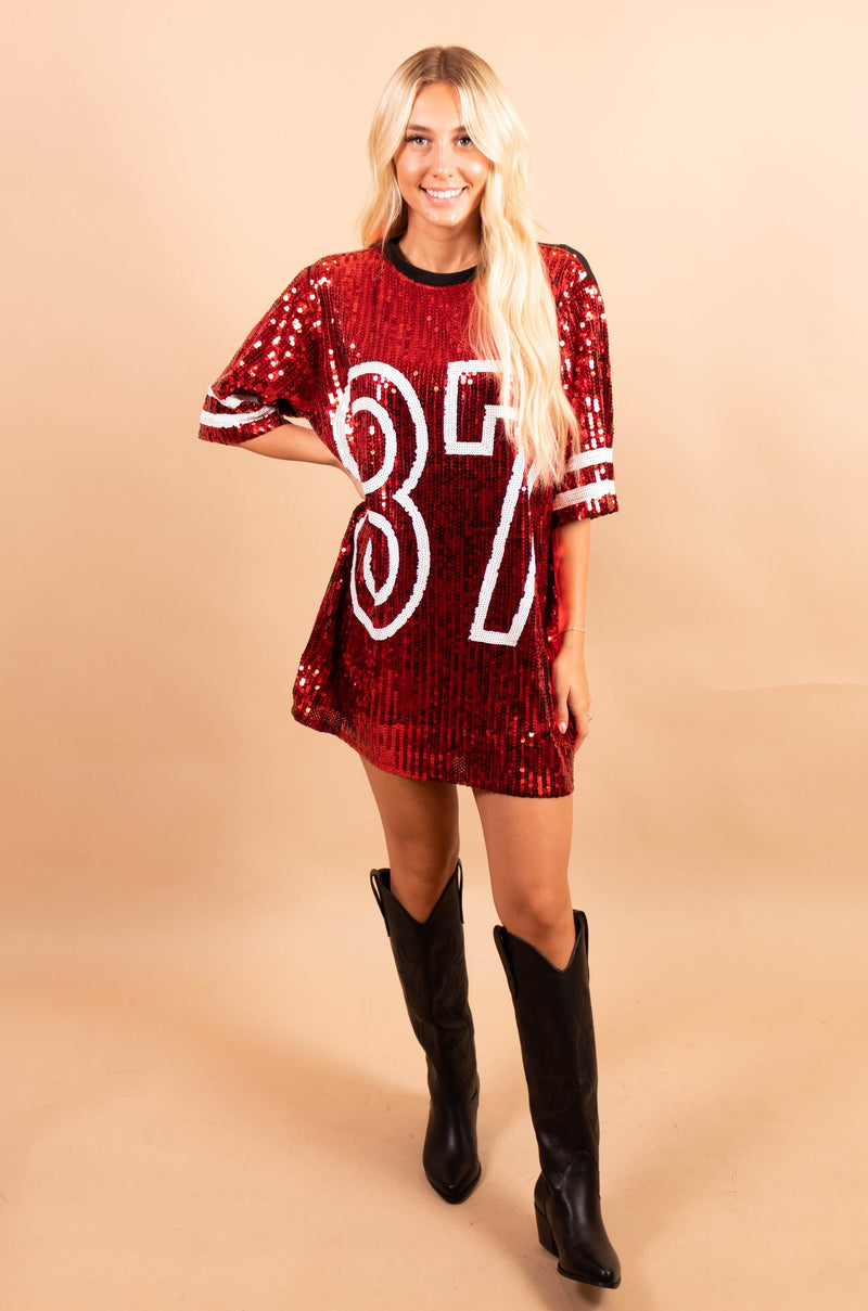87 Red Game Day Dress