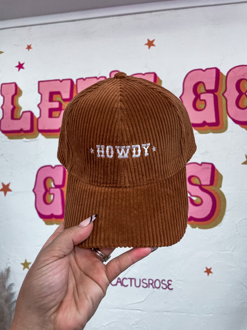 Howdy Corduroy Snap Back Hat