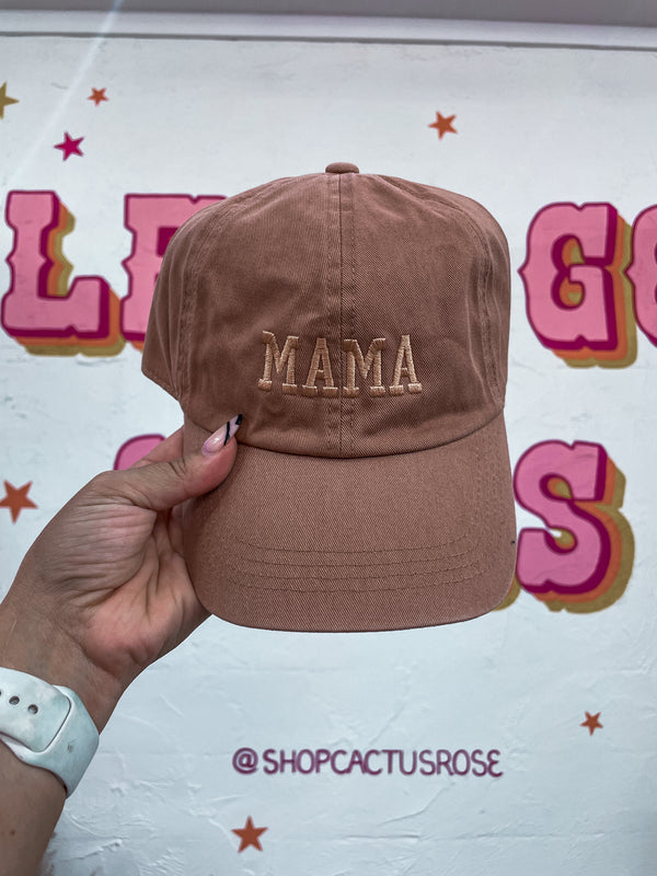 Mama Embroidered Snap Back Hat