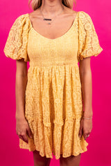 Lacey May Yellow Mini Dress
