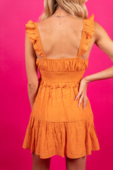 The Tangerine Sky Mini Dress