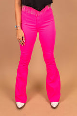 Barbie Pink Denim Flares