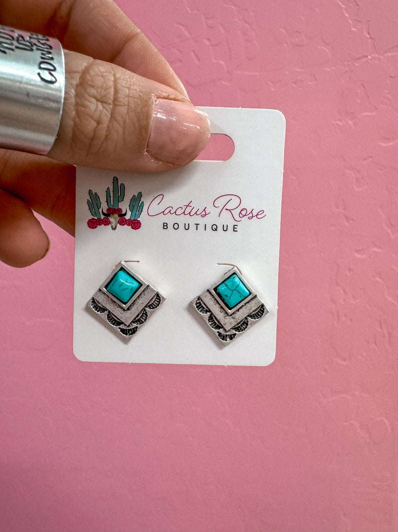 Yellowstone Turquoise Studs