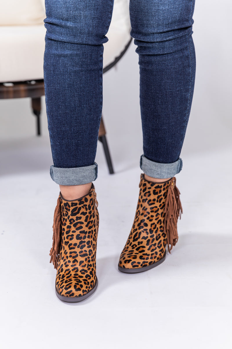 Spotted In Concho Wedge Booties