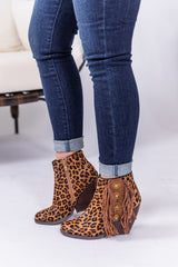 Spotted In Concho Wedge Booties