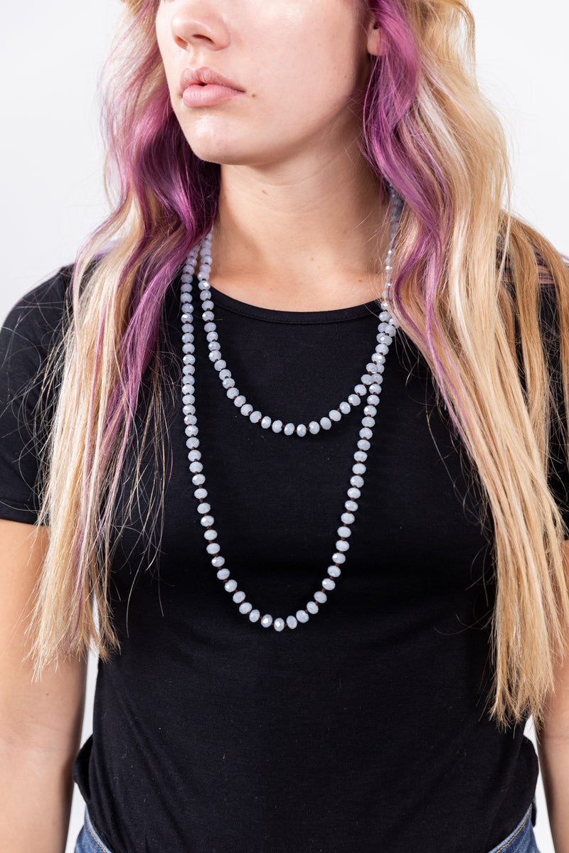 30" CRYSTAL BEADED NECKLACES