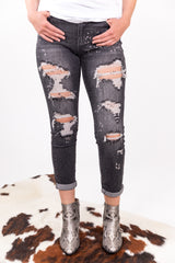 Greyhound Distressed Denim Judy Blue Skinny Jeans