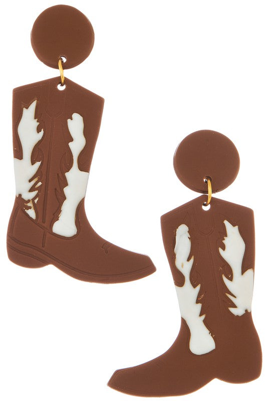Boots On Clay Earrings