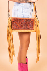 July In Cheyenne Tooled Purse