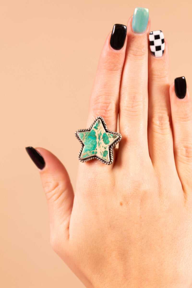 She's A Star Turquoise Sterling Silver Ring